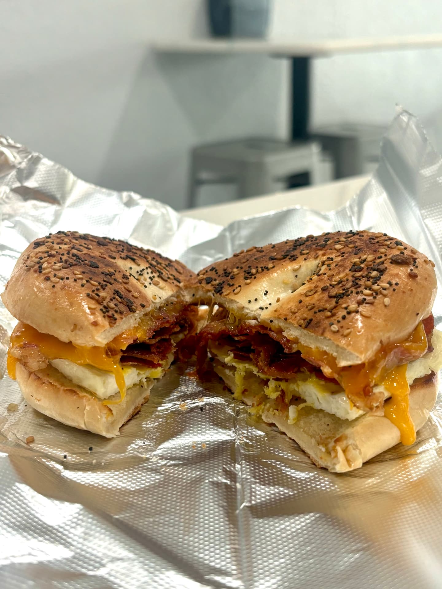 Breakfast on a bagel