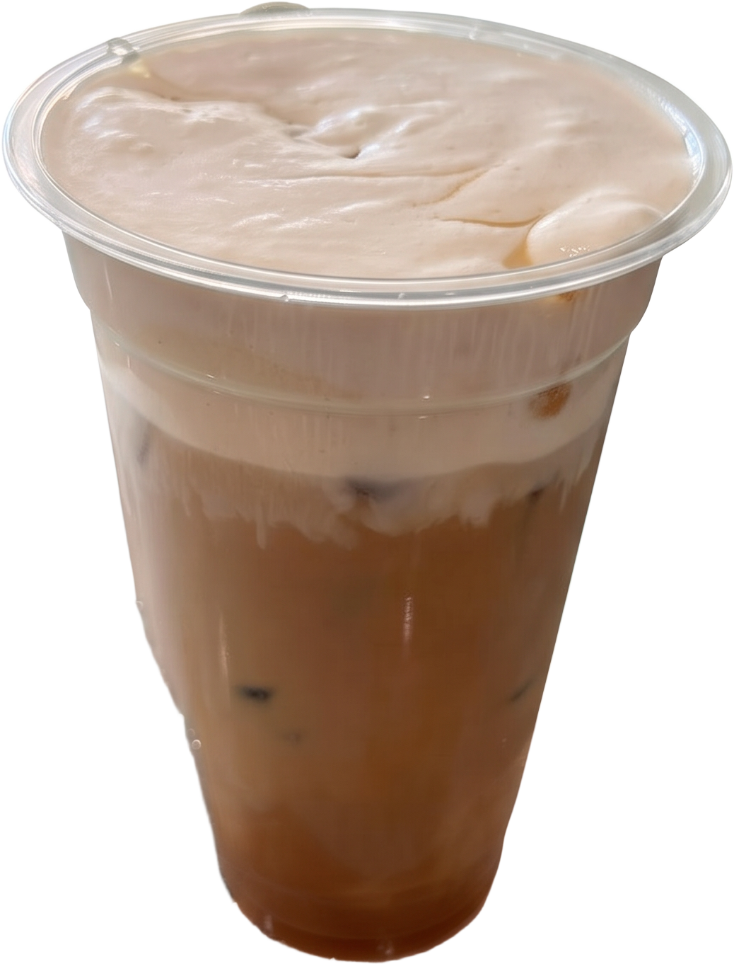 The Salted Bee iced latte with vanilla cold foam